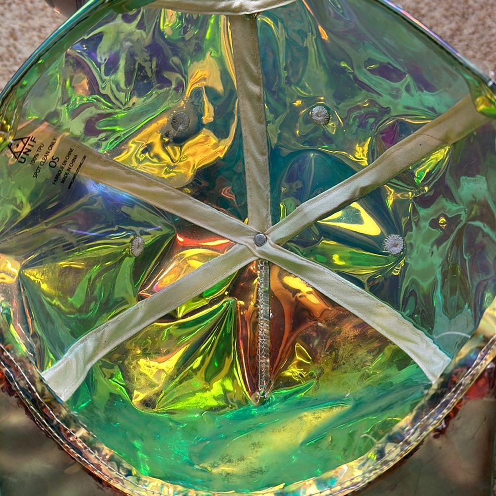 Unif Holographic Transparent Snapback One Size - image 5
